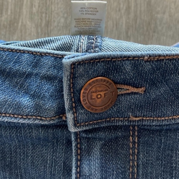 Loft Curvy Skinny Denim Blue Jeans Stretchy Women’s Size 10 - Picture 6 of 10